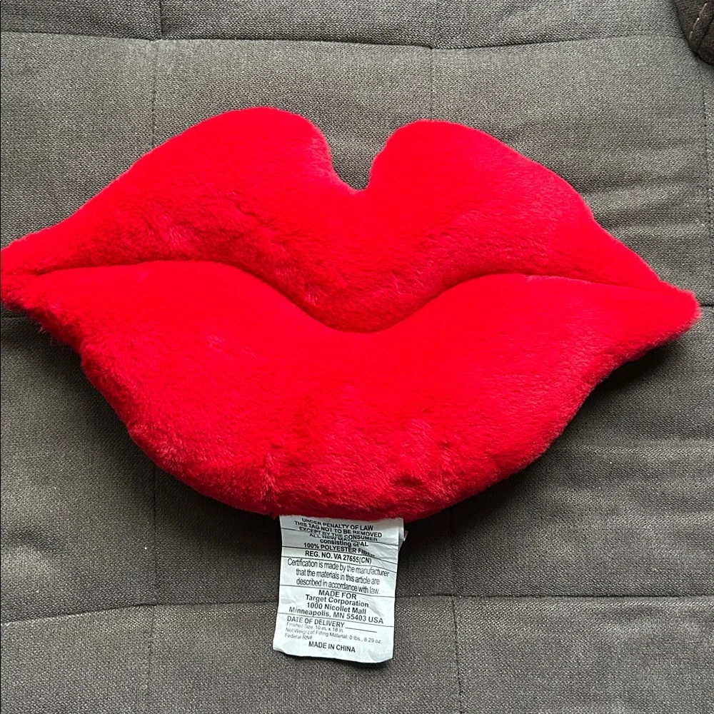 NWOT Plush Lip Shaped Pillow from Room Essentials | Lip Pillow | Accent Pillows